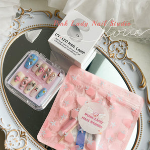 Hard gel kit with portable UV lamp